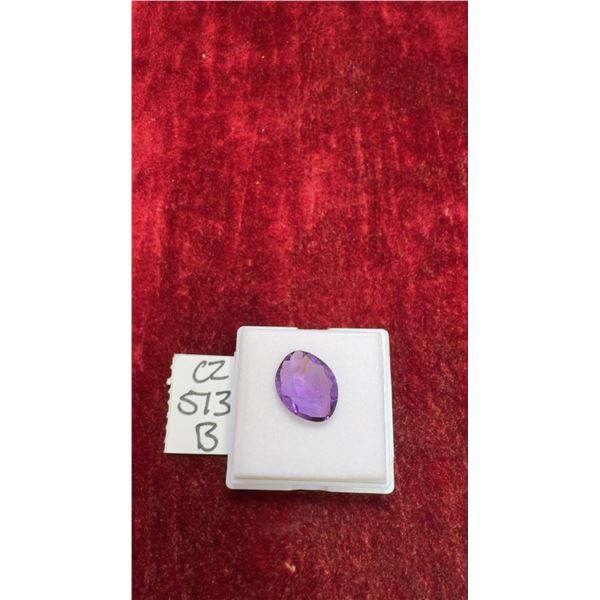 9.0-Carat Natural Untreated Royal Amethyst Gemstone, Oval Cut, 14mm X 18.1mm