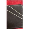 Image 5 : Platinum-Plated 2.0 Carat Pear-Cut Black Cubic Zirconia Double Halo Necklace, Adjustable 16"-18"