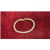 Image 3 : 18K Gold-Plated 4.0mm Simulated Diamond Cubic Zirconia Tennis Bracelet, Adjustable 7" - 8"