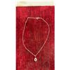Image 3 : Platinum Plated 23.0 mm Pear Cut Ruby Simulated Diamond 2 Piece Set- Adjustable 17"-19"