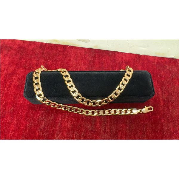 18K Gold-Plated 12mm Cuban Link Necklace, 23 1/2" Long