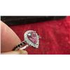 Image 7 : 0.77 Ct 7.5 x 5mm Pear Natural Pinkish Purple Tourmaline, Unheated Africa Gem in Solid Silver