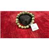 Image 1 : Natural Unheated Burmese Green Jadeite Bracelet, 199.00 Carat, 19 Pieces, 2" Size