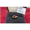 Image 1 : 2.37 Ct T.W. Oval Natural Yellow Sphene - Adamantine Luster Gemstone in Solid Silver Setting, Sz 6.