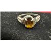 Image 4 : 2.37 Ct T.W. Oval Natural Yellow Sphene - Adamantine Luster Gemstone in Solid Silver Setting, Sz 6.