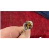 Image 6 : 2.37 Ct T.W. Oval Natural Yellow Sphene - Adamantine Luster Gemstone in Solid Silver Setting, Sz 6.