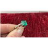 Image 6 : Earth Minded Emerald Style Gem Ring with Accent Stones in Solid Silver Setting
