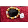 Image 1 : Natural Untreated Multi-Color Jade 30-Piece Burma Gems Bracelet, 171.64 Carat, 2"