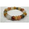 Image 3 : Natural Untreated Multi-Color Jade 30-Piece Burma Gems Bracelet, 171.64 Carat, 2"