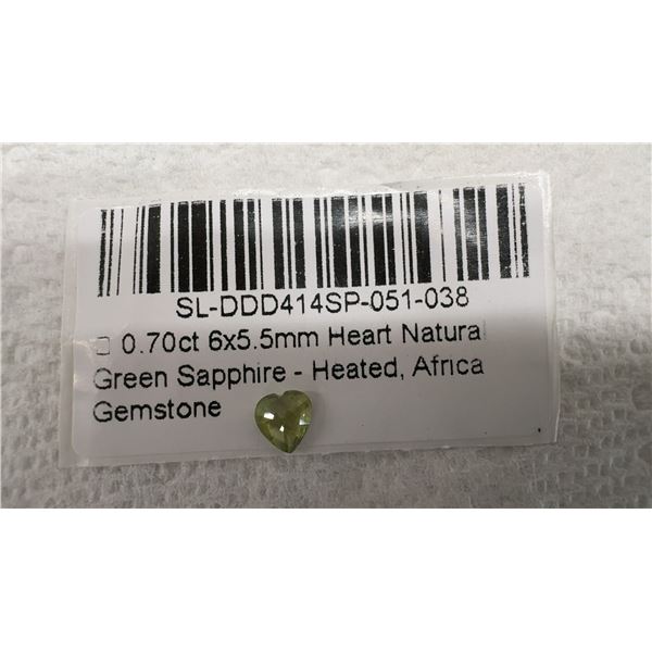 Natural Green Sapphire, Bluish Violet Iolite, and Green Sapphire