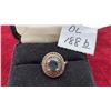 Image 1 : 1.33 Ct 7.5 x 6mm Oval Natural Greenish Blue Sapphire, Heated Australian Gem with Solid Silver