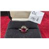 Image 1 : 2.25-Carat VS Oval Natural Purplish-Pink Rhodolite Garnet Sterling Silver Ring, Sz 7.75