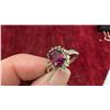 Image 7 : 2.25-Carat VS Oval Natural Purplish-Pink Rhodolite Garnet Sterling Silver Ring, Sz 7.75
