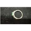 Image 2 : Art Deco-Inspired Earth Minded Emerald Style Ring with Black and Clear Accent Gemstones