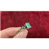Image 5 : Art Deco-Inspired Earth Minded Emerald Style Ring with Black and Clear Accent Gemstones