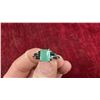 Image 6 : Art Deco-Inspired Earth Minded Emerald Style Ring with Black and Clear Accent Gemstones