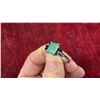 Image 7 : Art Deco-Inspired Earth Minded Emerald Style Ring with Black and Clear Accent Gemstones