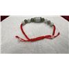 Image 5 : Natural Burmese Multi-Color Jadeite 53.00 Carat 11-Piece Adjustable Red Cord Bracelet, 2-3"