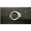 Image 2 : 1.74 Ct 8mm VS Round Brilliant Natural Purple Amethyst Ring in Sterling Silver Setting, Sz 7
