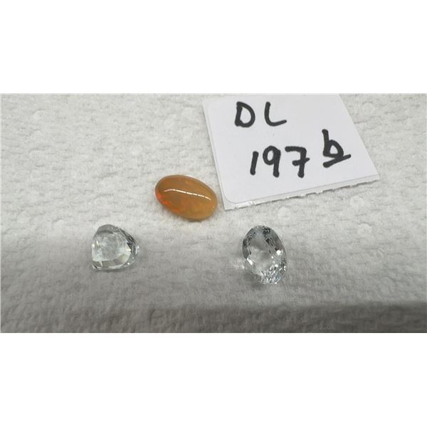 Natural Aquamarine Pear, Opal Oval Cabochon, and Aquamarine Oval Loose Gemstones, and More