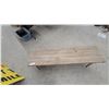 Image 2 : Rustic Rectangular Wood Plank Bench with Black Metal Hairpin Legs 52" Wide