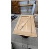Image 3 : Rustic Wooden Patio Cooler Stand with Barn Door Style Lid and Integrated Spigot 39 x 28 x 19"
