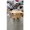 Image 5 : Rustic Wooden Patio Cooler Stand with Barn Door Style Lid and Integrated Spigot 39 x 28 x 19"