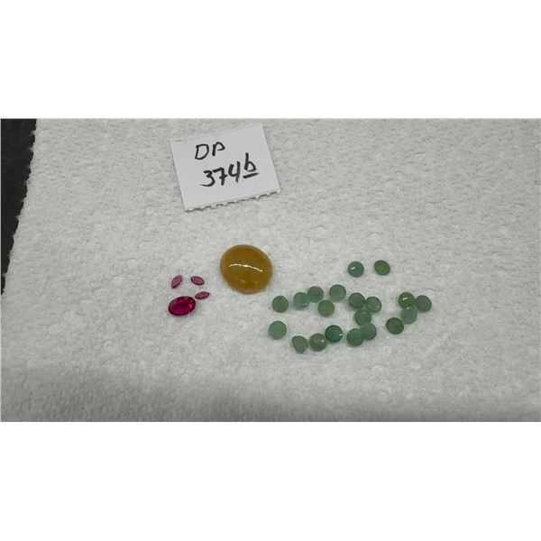 Loose Gemstone: Ruby, and Sapphires, Round Cut Natural Unheated Emeralds, Brazil (20)