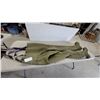 Image 1 : Olive Green Rubber Bootfoot Chest Waders with Suspenders, Size 9 Two Sets