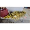 Image 1 : Assorted Yellow Polypropylene Utility Rope, Tie-Down Strap, with Storage Tub