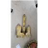 Image 2 : Yellow Danforth-Style Fluke Anchor and River Anchor with Rope