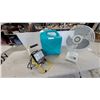Image 1 : Portable Halogen Work Light, 6 US Gallon Water Jug, Simple Oscillating Fan