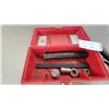 Image 3 : Spiral-Fluted Reamer with Y-Shaped Wrench, Cylindrical Fittings, and Red Plastic Tool Box