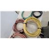 Image 3 : Lot of Assorted Air Hoses in Various Lengths and Colors with Quick-Connect Fittings