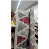 Image 2 : Area Rug with Geometric Trellis Pattern in Grey, Cream, and Burgundy 96"×
