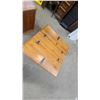Image 3 : Rustic Pine Storage Chest with Wrought Iron Strap Hinges and Bail Handles 15 x 35 x 35" and 2 End