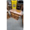 Image 7 : Rustic Pine Storage Chest with Wrought Iron Strap Hinges and Bail Handles 15 x 35 x 35" and 2 End