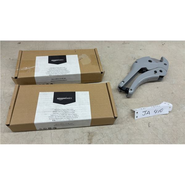 AmazonBasics PC-42mm Ratcheting Plastic Pipe Cutter, 1/8" to 1-5/8" Capacity, Lot of 2