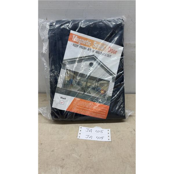 Magnetic Screen Door 16' x 7' Black Mesh Garage Screen