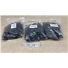 Image 1 : Three Bags of Black Nylon Universal Cable Tie Buckles for Cars, 150 Pieces per Bag