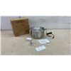 Image 1 : Stainless Steel Pet Water Fountain, 3.2 Liter Capacity, USB Powered, with Pump and Filter.
