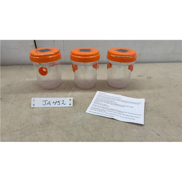 Set of 3 Solar-Powered Wasp and Insect Traps with Hanging Handles