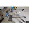 Image 4 : Dual-Handle Snow Pusher, Snow Shovels, and Metal Leaf Rakes
