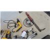 Image 3 : DeWalt Corded 3/8" Drill, Two Pneumatic Finish Nailers, Saw Blade, Wrench, and More