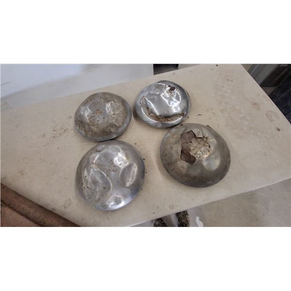 Set of Four International Harvester Dog Dish Hubcaps