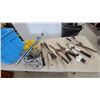 Image 1 : Lot of Cloths Line Pulleys, Hedge Shears, Loppers, Coiled Air Hose, and More