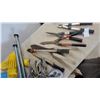 Image 3 : Lot of Cloths Line Pulleys, Hedge Shears, Loppers, Coiled Air Hose, and More