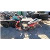Image 1 : Red 50cc Gas-Powered Scooter, Chinese Model, Silver V-Trim Headlight, Two-Tone Seat