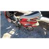 Image 4 : Red 50cc Gas-Powered Scooter, Chinese Model, Silver V-Trim Headlight, Two-Tone Seat