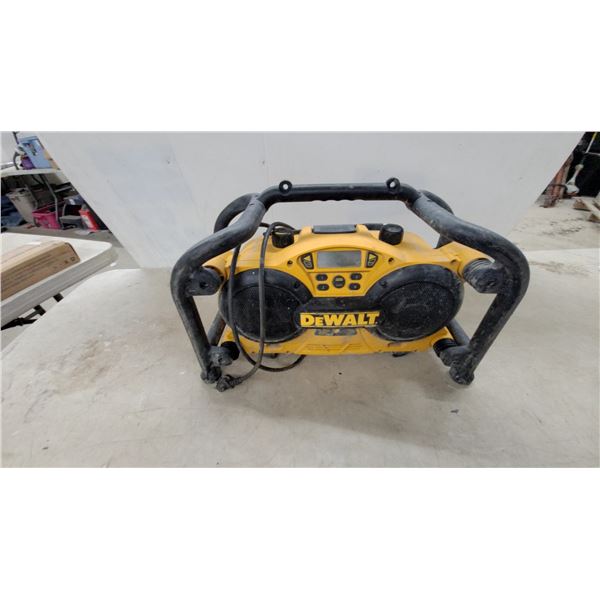 DeWalt Jobsite Radio with Roll Cage, Dual Speakers, and Digital Display